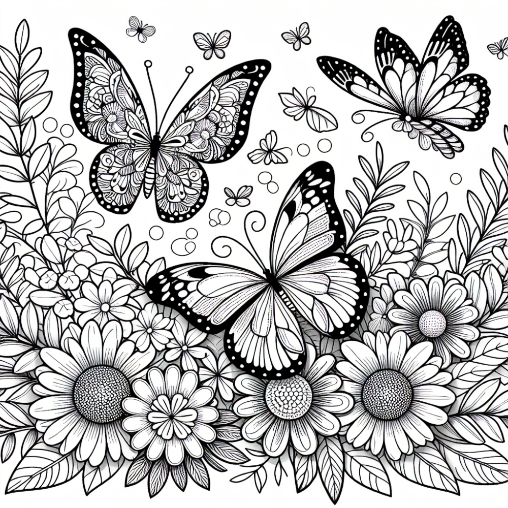 Coloring Page: Beautiful Butterfly Color Page For Kids