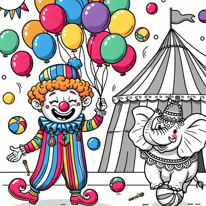 Coloring Page: Delightful Circus Color Page for Kids