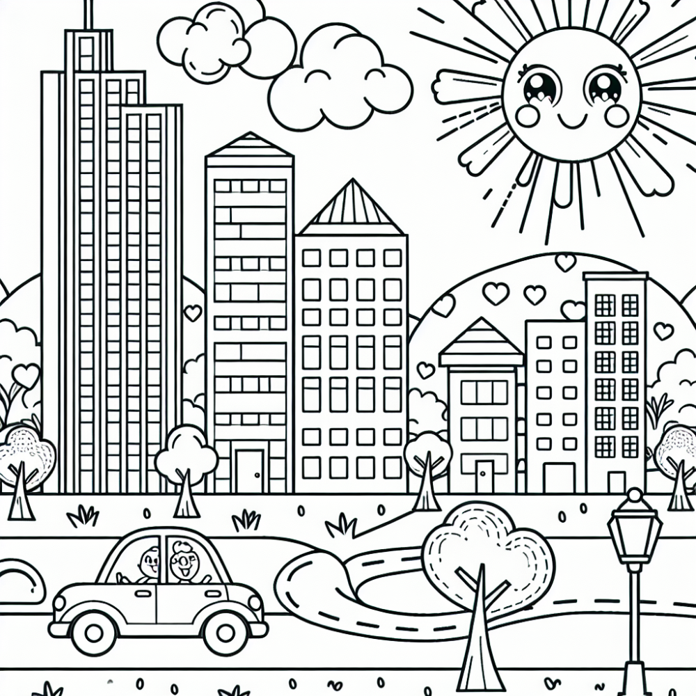 Free city coloring page Color Book - 15 Coloring Pages - Explore Our