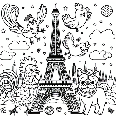 Coloring Page: Paris Color Page for Kids - Fun and Educational Coloring