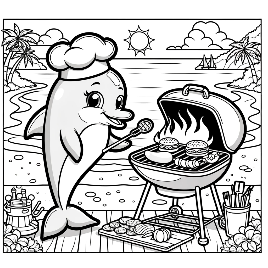Coloring page playful monkey basketball color page for kids