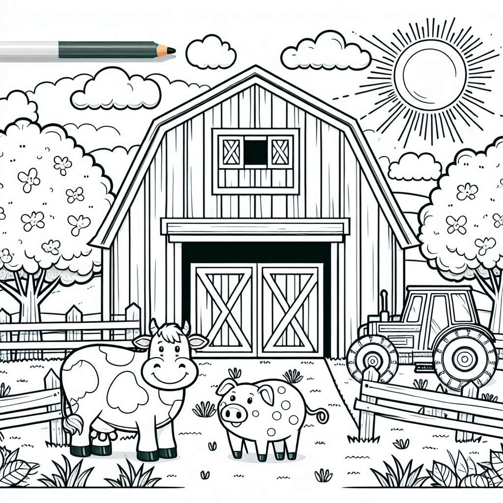 Free farm coloring page Color Book - 15 Coloring Pages - Farm Coloring Pages free-farm-coloring-page-color-book-15-coloring-pages-farm-coloring-pages