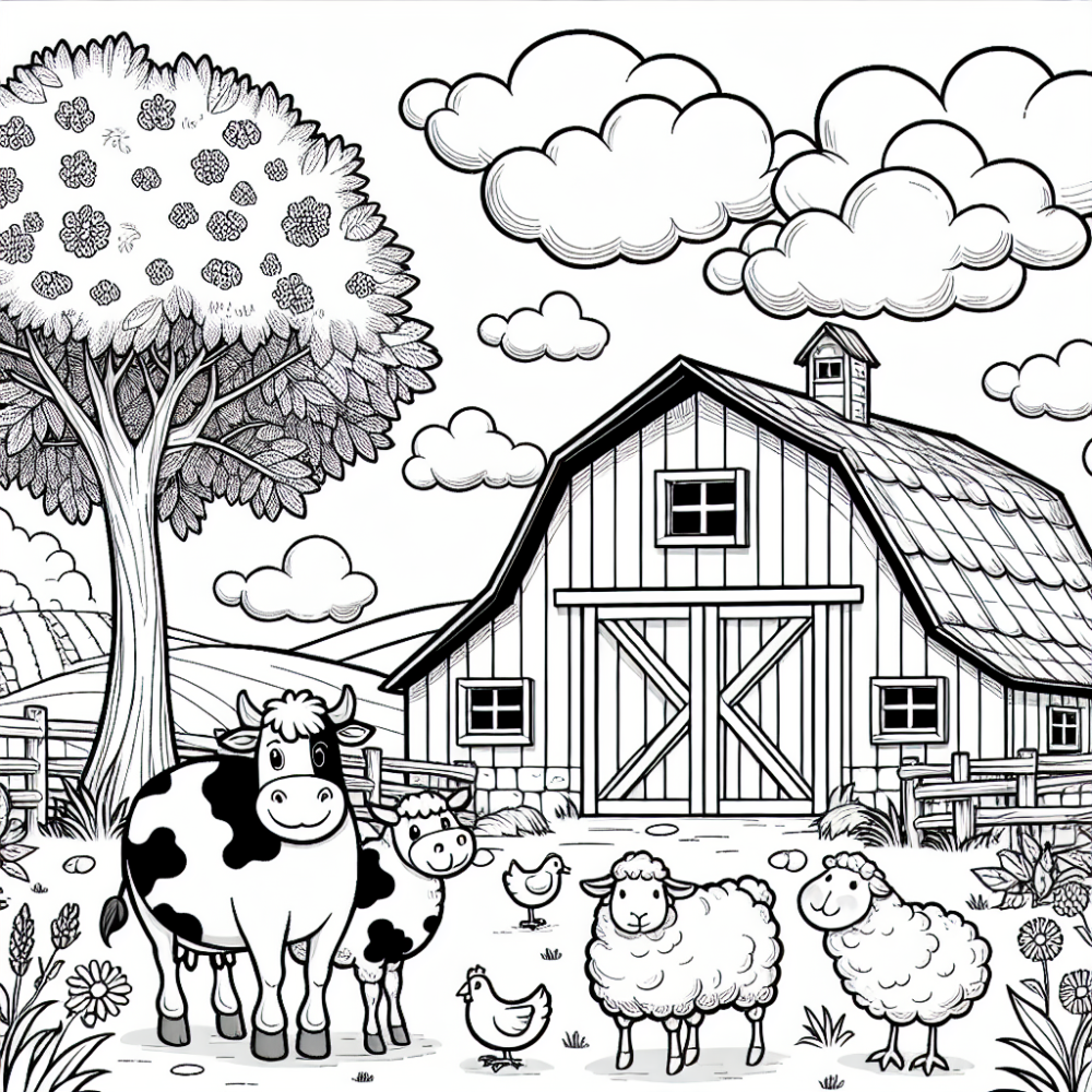 Farm Colring Free farm coloring page Color Book - 15 Coloring Pages - Farm Coloring ...