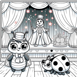 Coloring Page: Magical Performance Color Page for Kids: Enhance Creativity