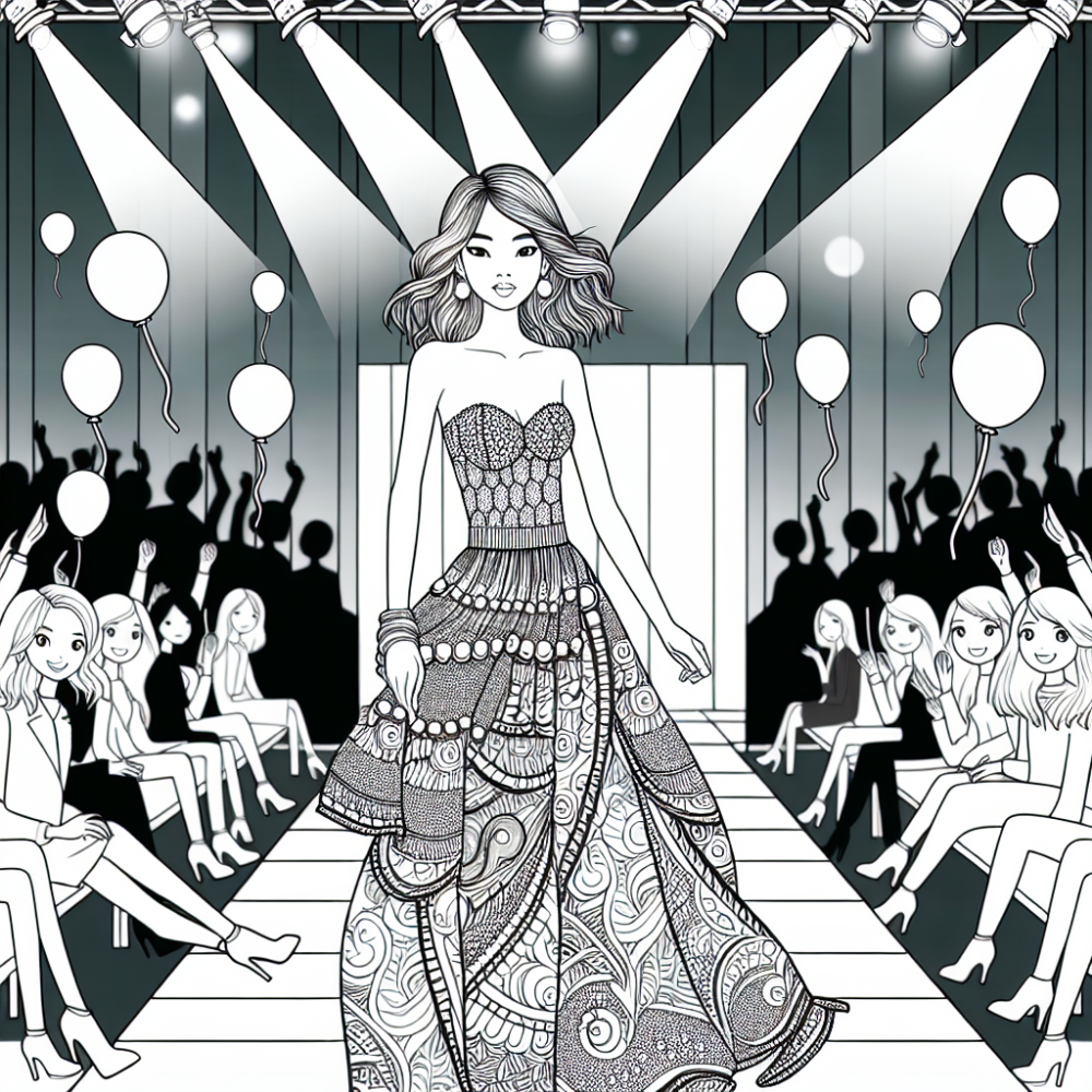 Runway Ready: Fashion Coloring Pages for Kids