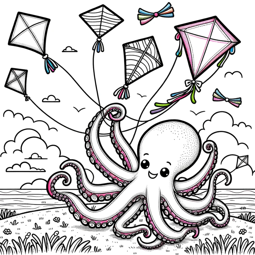 Octopus Rowing Free octopus Color Book - 40 Coloring Pages - Dive into the World of ...