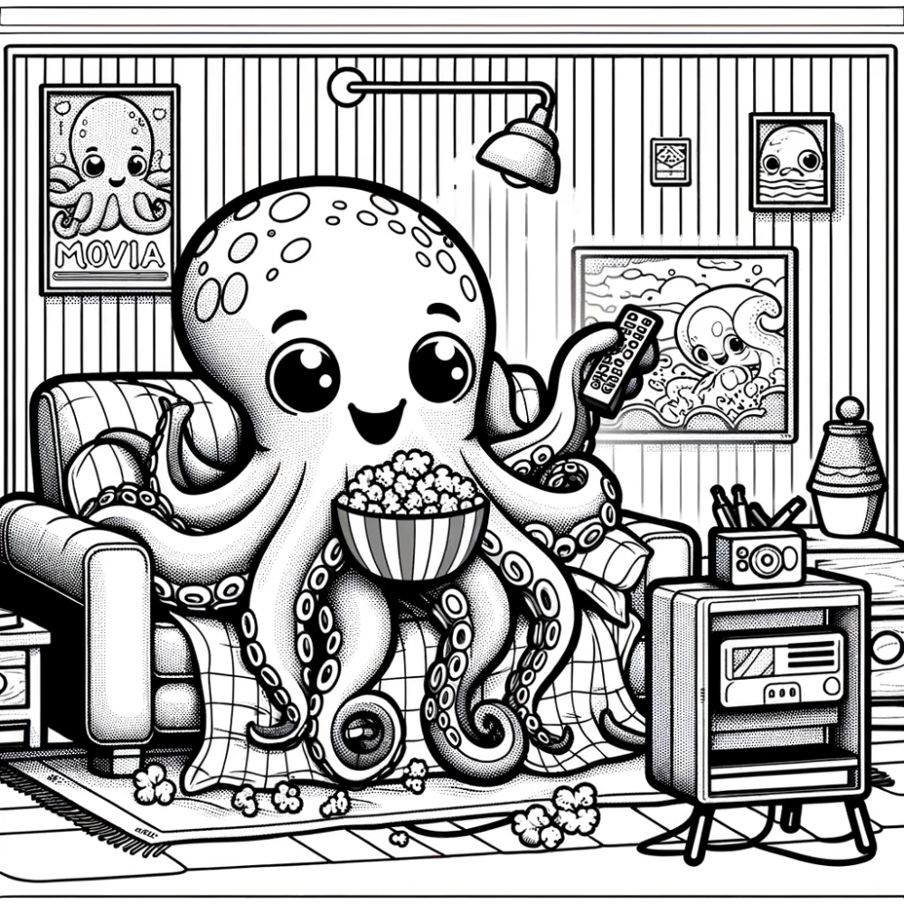 Octopus Rowing Free octopus Color Book - 40 Coloring Pages - Dive into the World of ...
