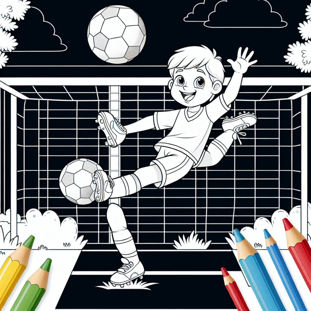 Coloring Page: Fun Soccer Color Page for Kids