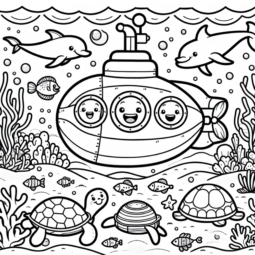 Free submarine coloring page Color Book - 15 Coloring Pages - Explore