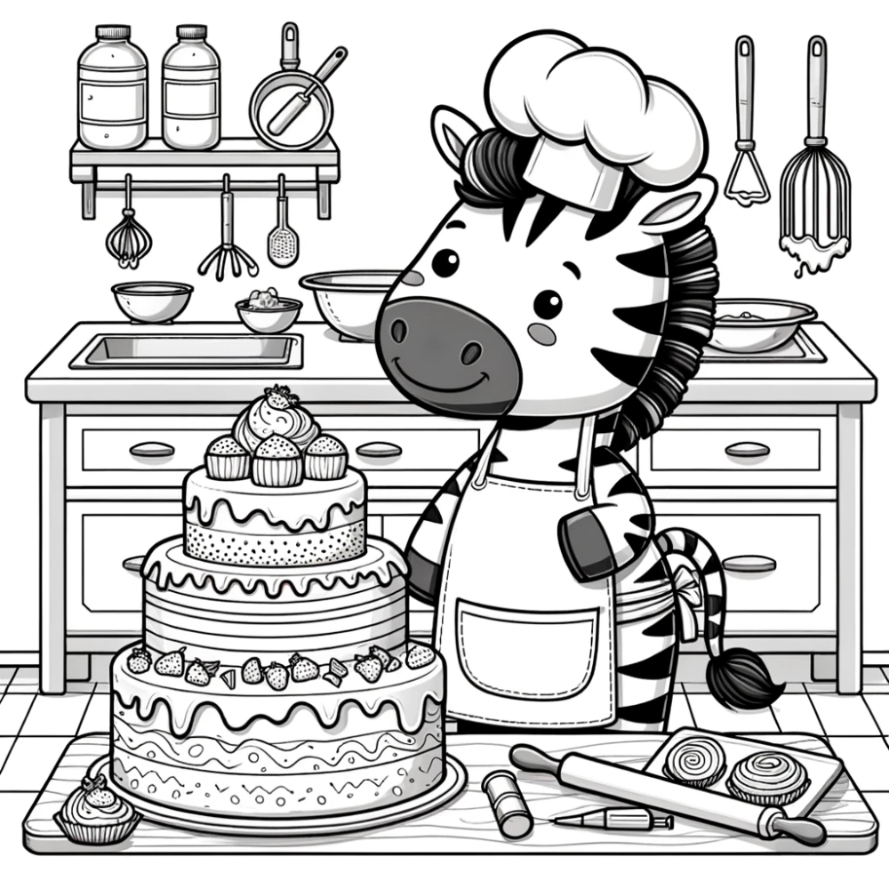 Chef Pants Kids - Zebra